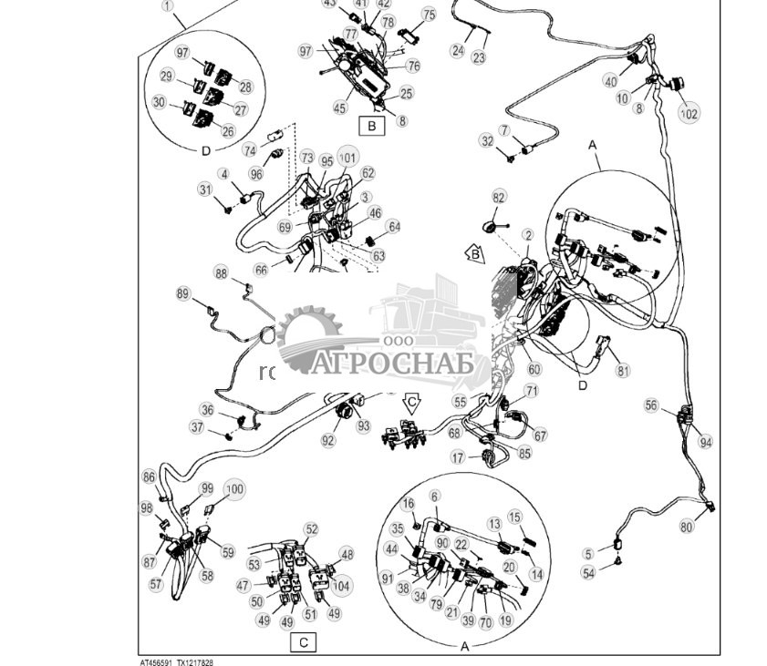 Крепежные детали жгута проводов кабины (303524 - 329327) - ST865237 262.jpg